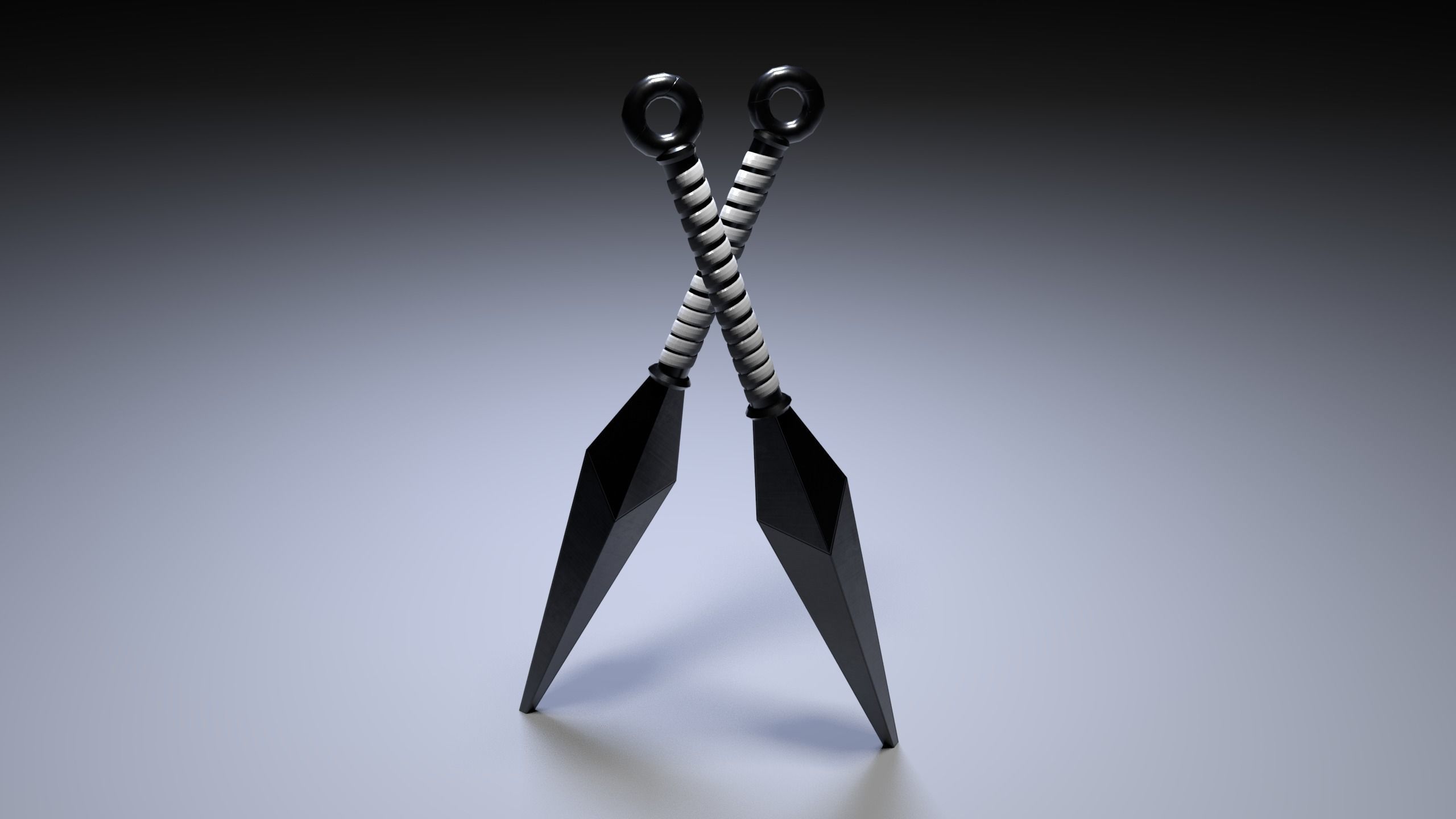 Kunai ninja from naruto Low-poly 3D model_1