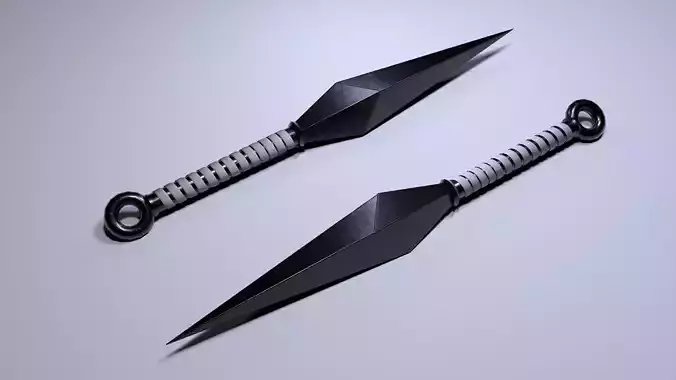 Kunai ninja from naruto Low-poly 3D model