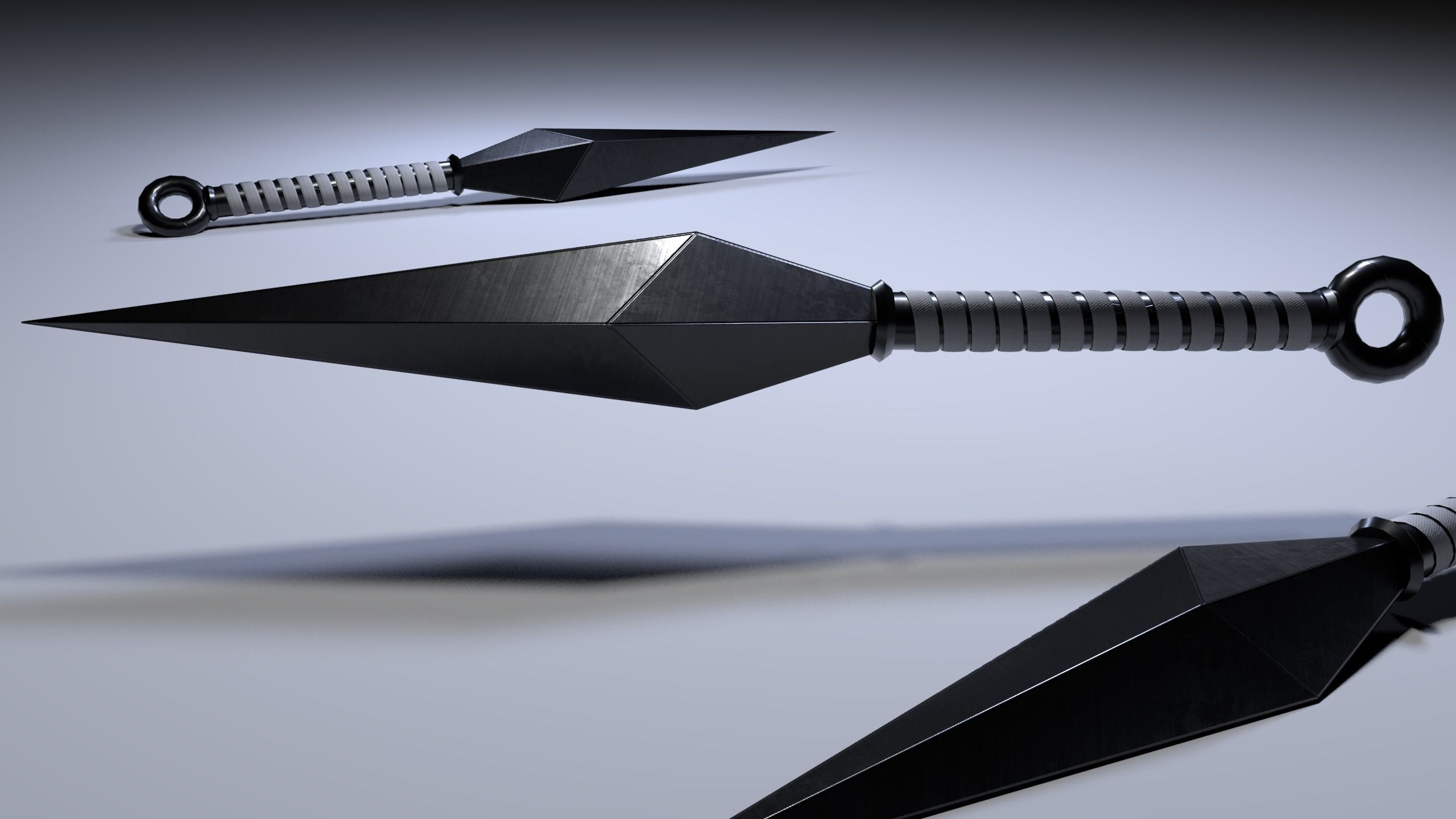 Kunai ninja from naruto Low-poly 3D model_3