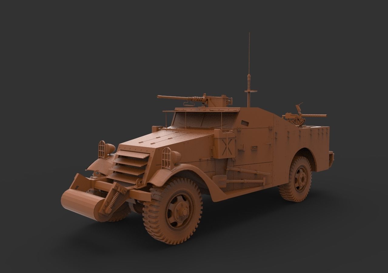 3D printable model M3 Scout Car miniatures | CGTrader