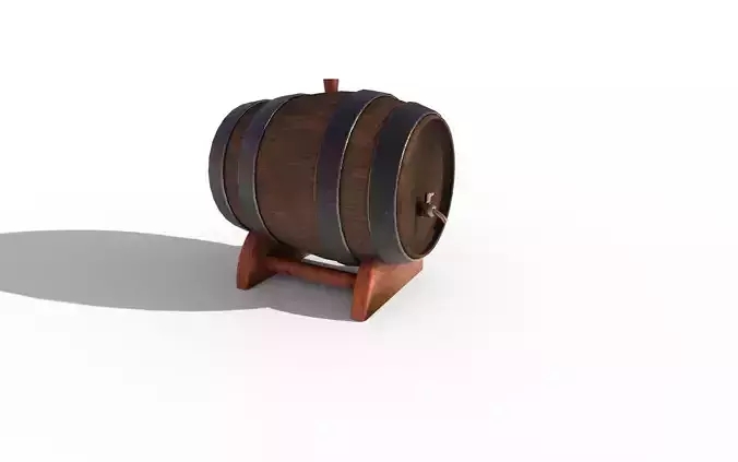wood barrel with base
