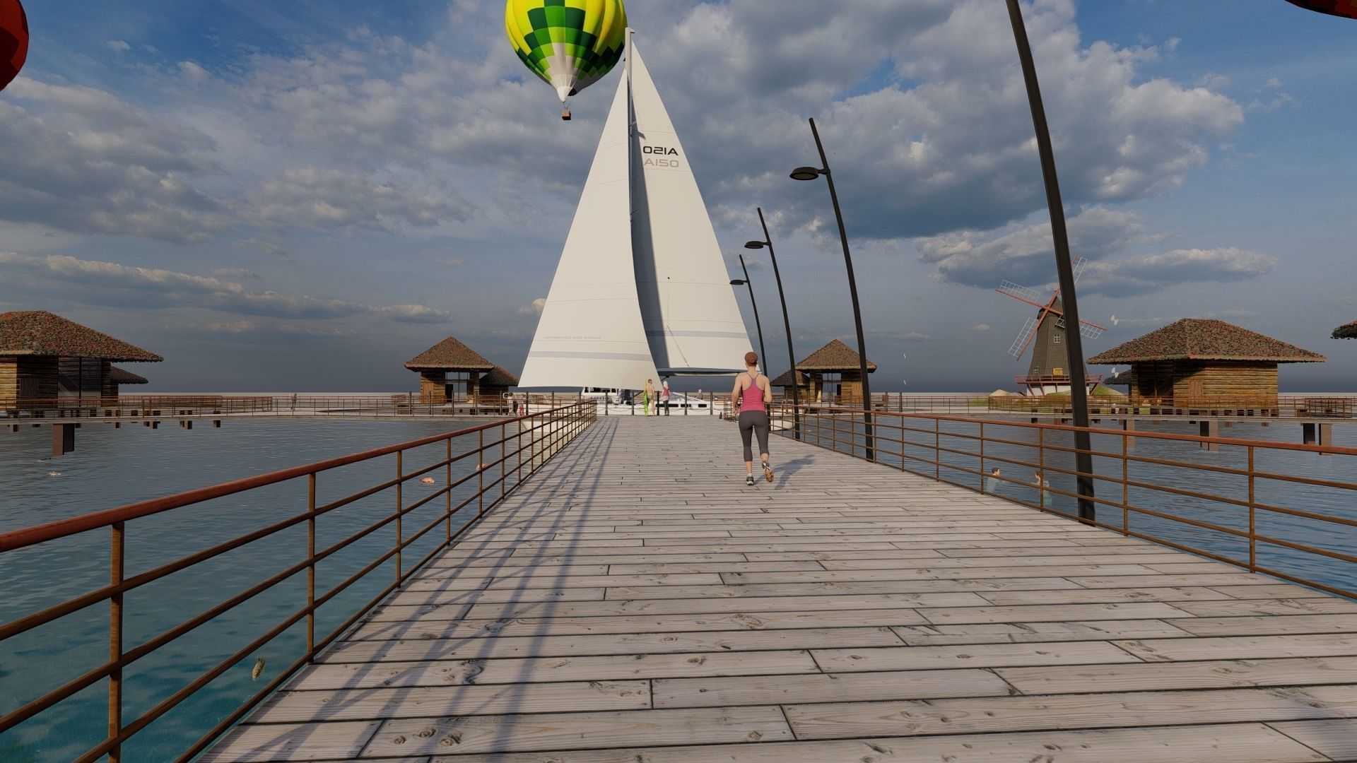 Beach resort designed in Revit 2021 and lumion 10 3D model_6