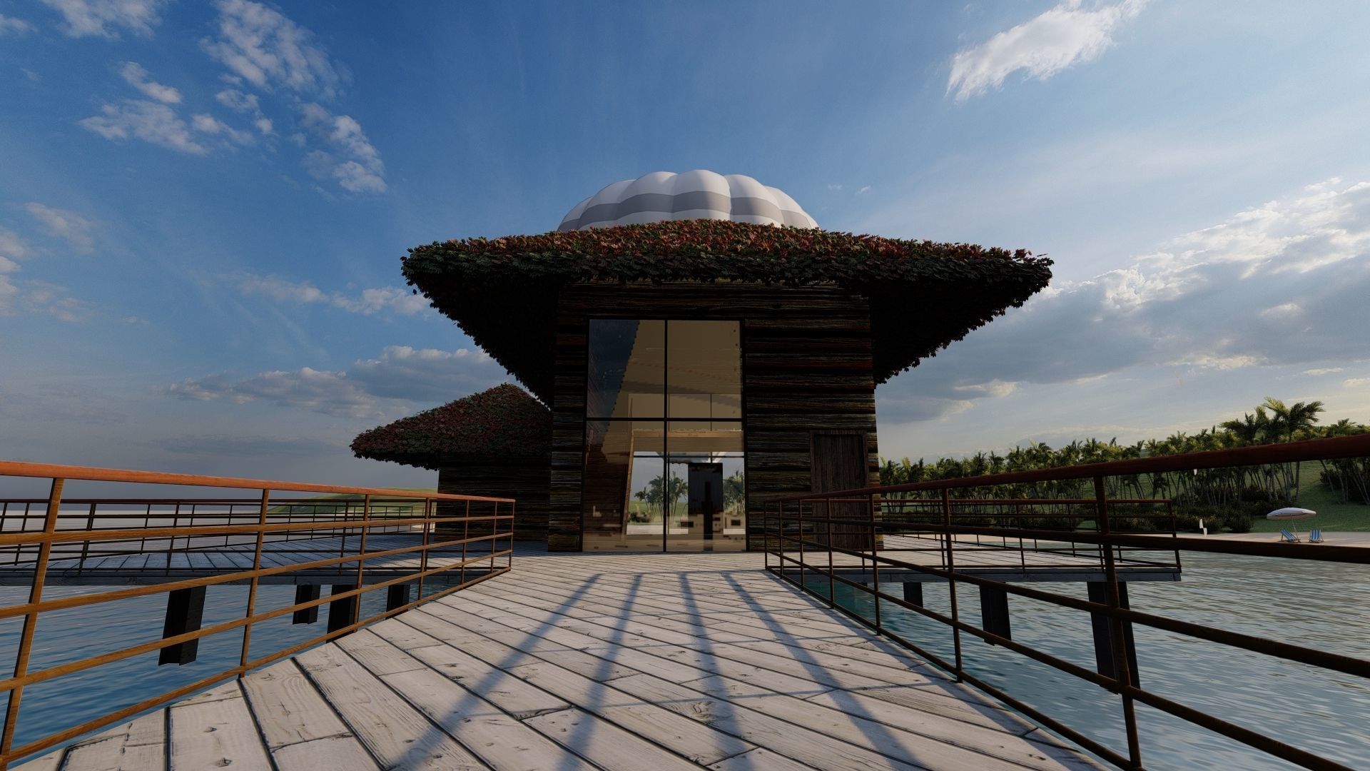 Beach resort designed in Revit 2021 and lumion 10 3D model_4