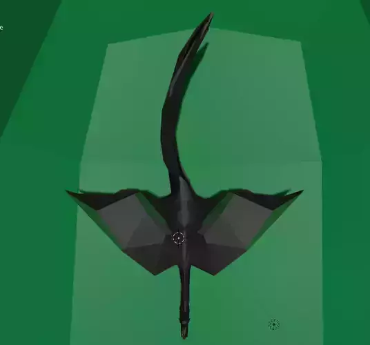 a low poly dragon model