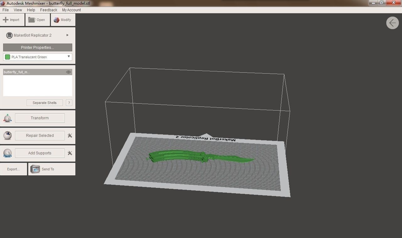 butterfly knife 3d 3D print model_4