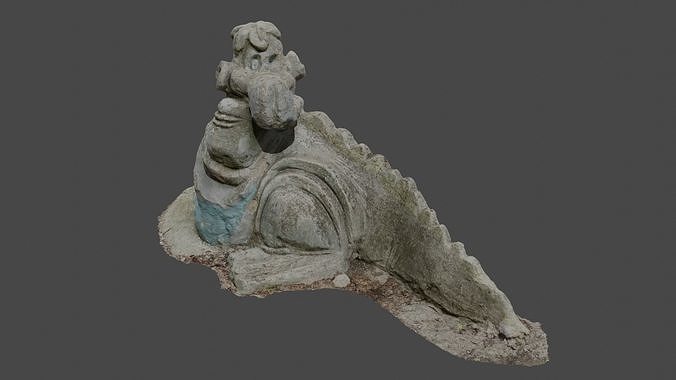 Monster statue 4 Low-poly 3D model