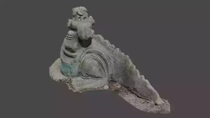 Monster statue 4 Low-poly 3D model