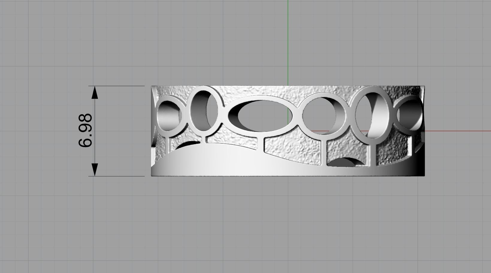 Ring with holes 3D model 3D print model_3