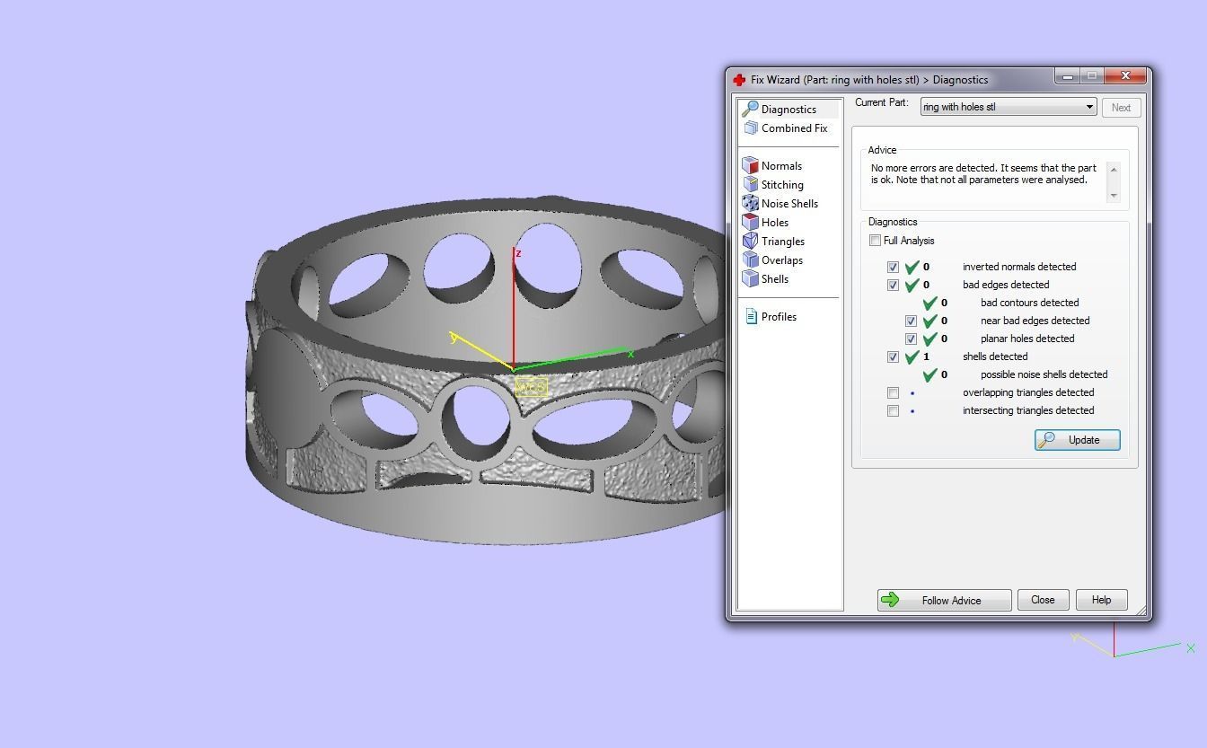 Ring with holes 3D model 3D print model_1
