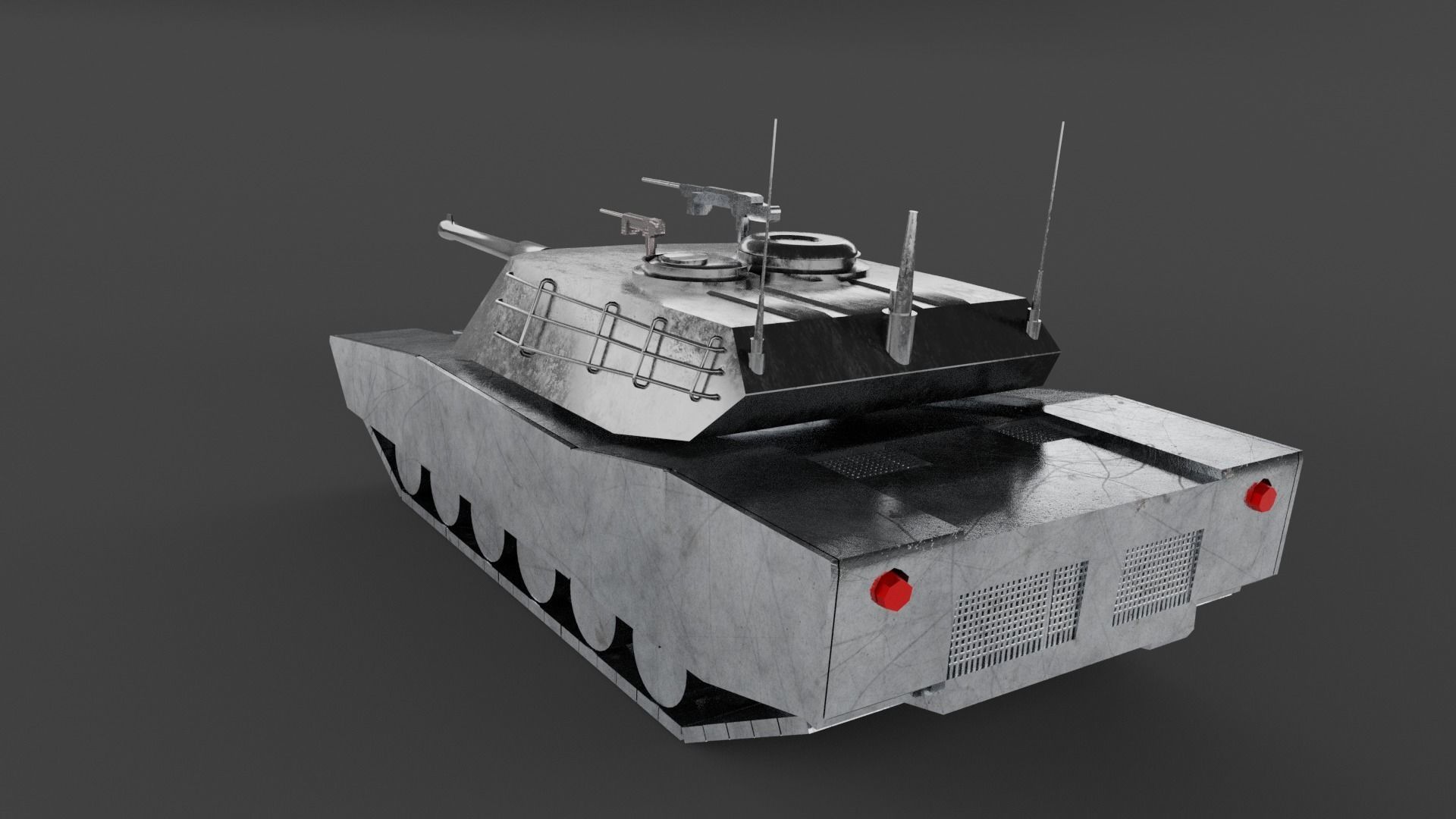 Abram - Tank Low-poly 3D model_1