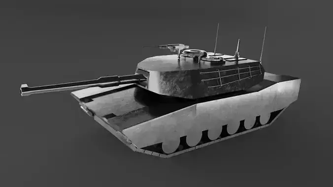 Abram - Tank Low-poly 3D model