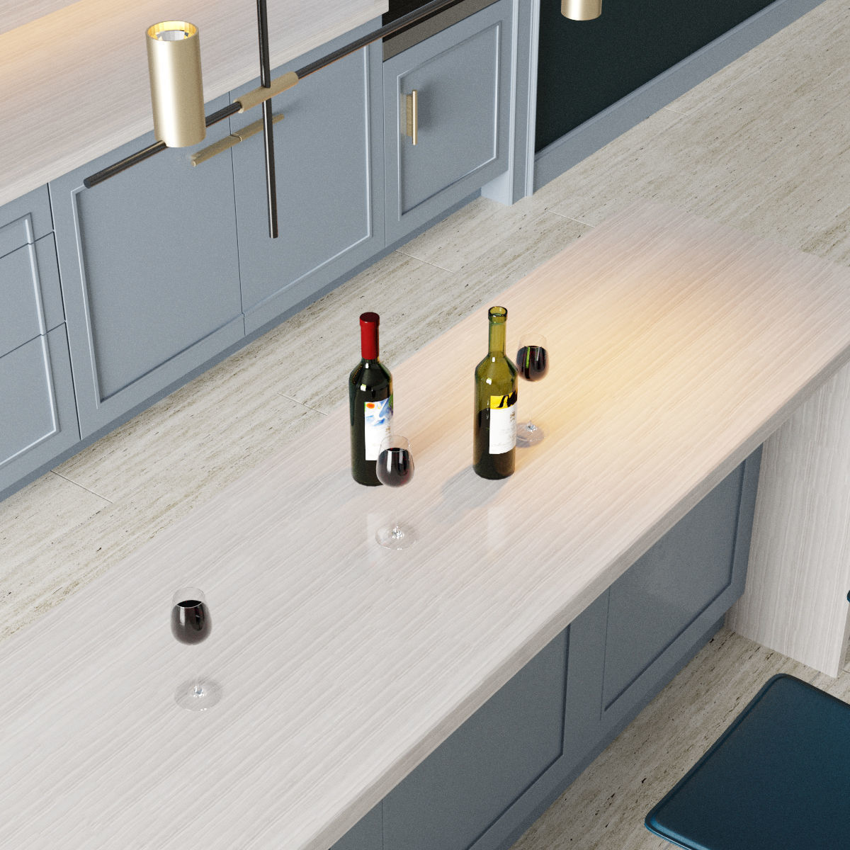 Kitchen 1 modern with cabinets 3D model_14