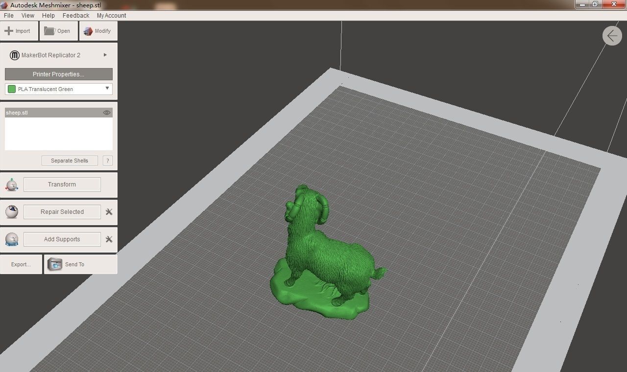sheep 3D animal on computer screen 3D print model_3