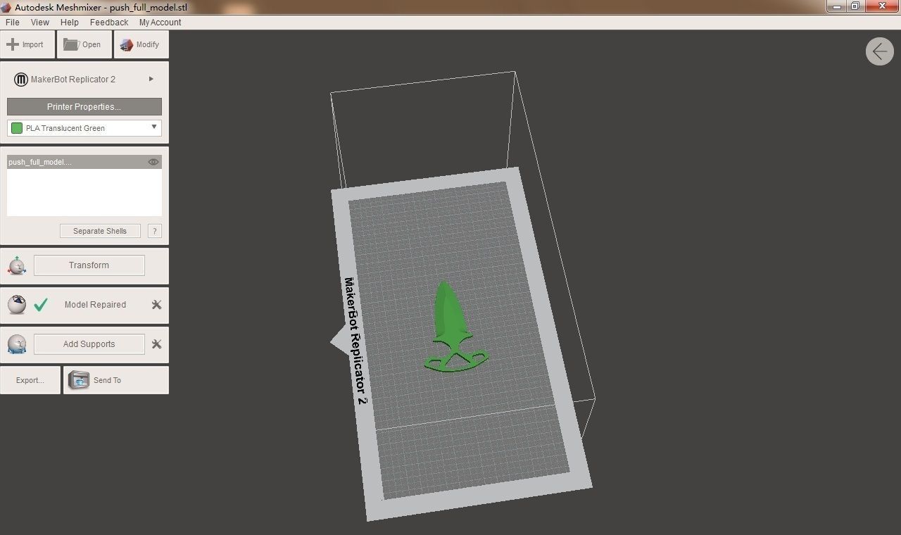 push knife 3D print model_2