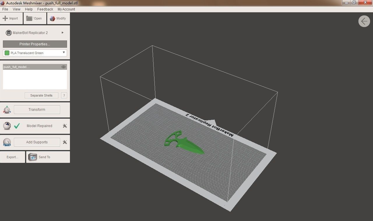 push knife 3D print model_3