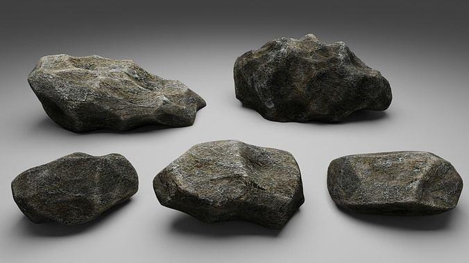 Small Rocks Pack Low-poly 3D model