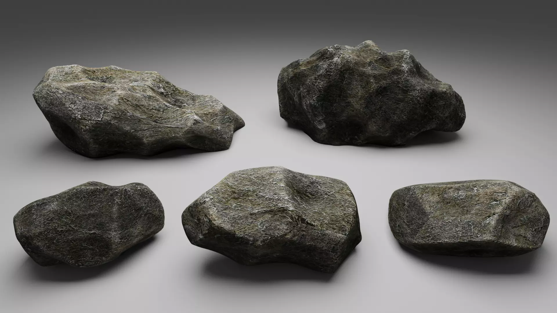 Small Rocks Pack Low-poly 3D model_0