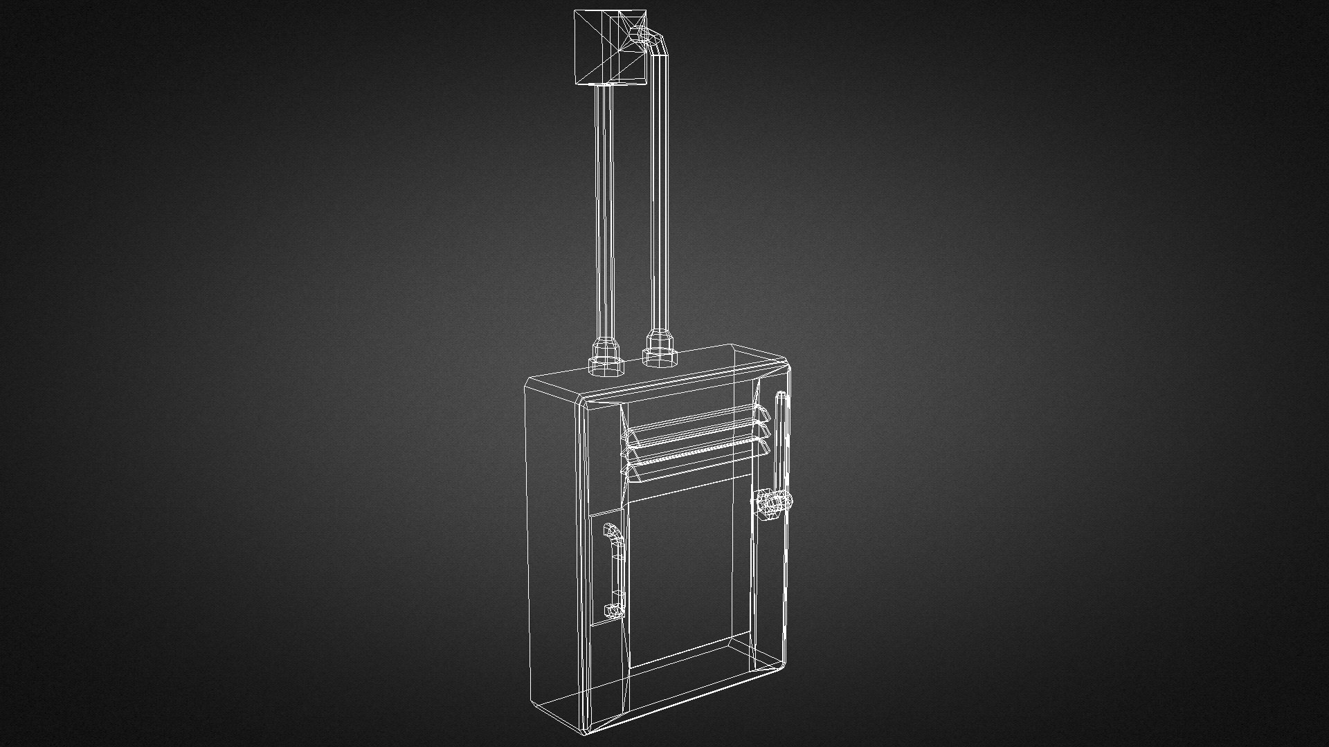 Electric Fuse Box 01 Low-poly 3D model_5