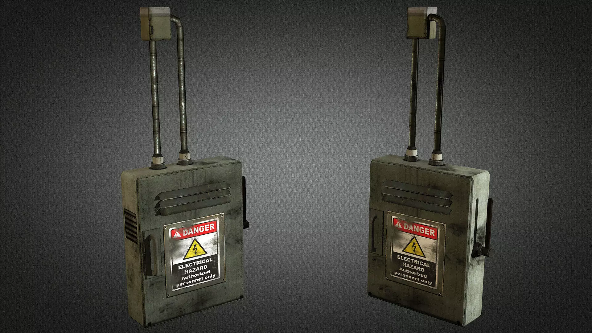 Electric Fuse Box 01 Low-poly 3D model_0