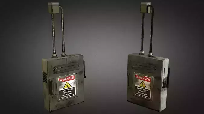Electric Fuse Box 01 Low-poly 3D model
