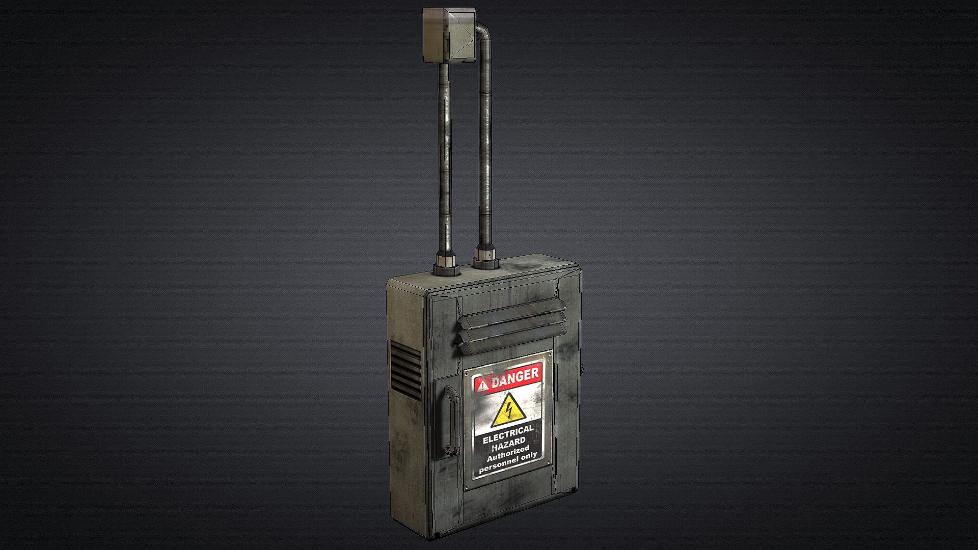 Electric Fuse Box 01 Low-poly 3D model_3