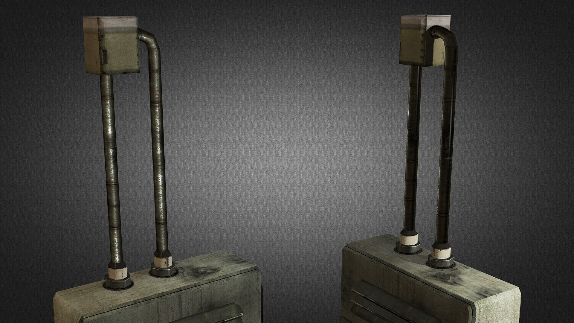 Electric Fuse Box 01 Low-poly 3D model_1