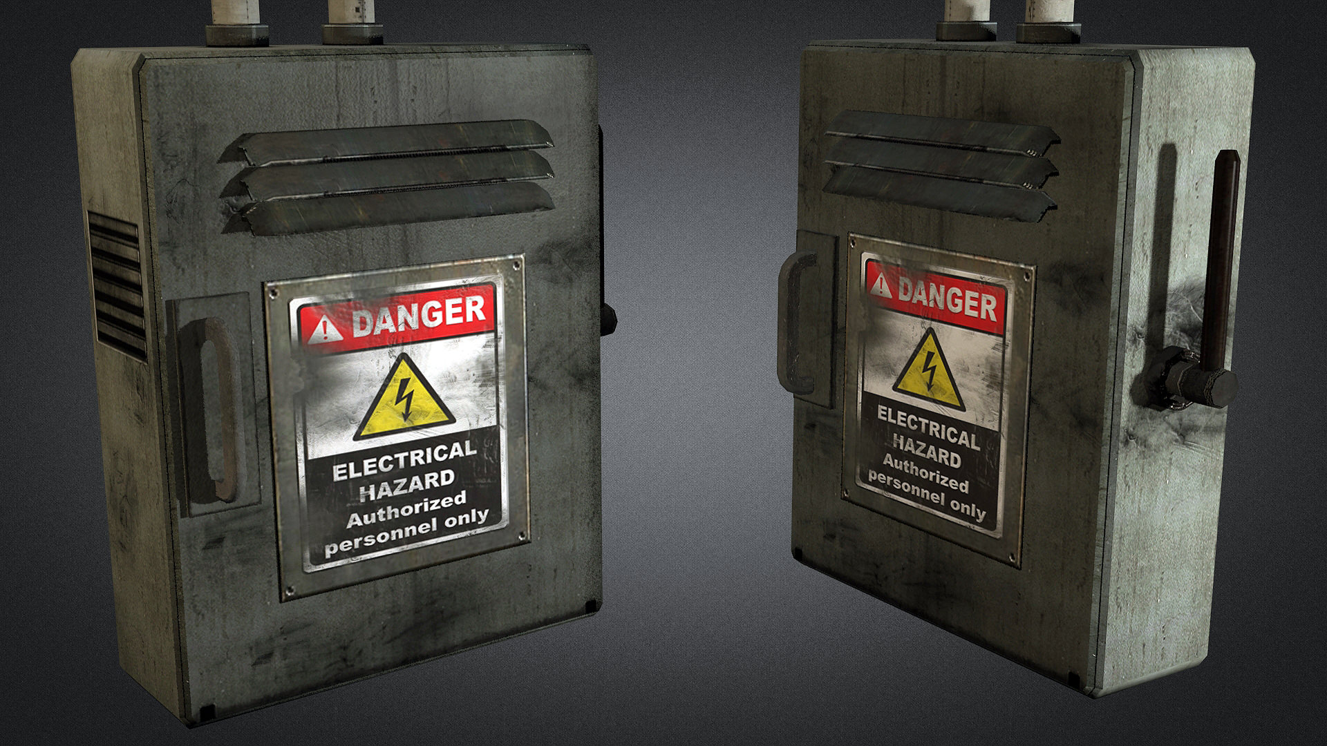 Electric Fuse Box 01 Low-poly 3D model_2