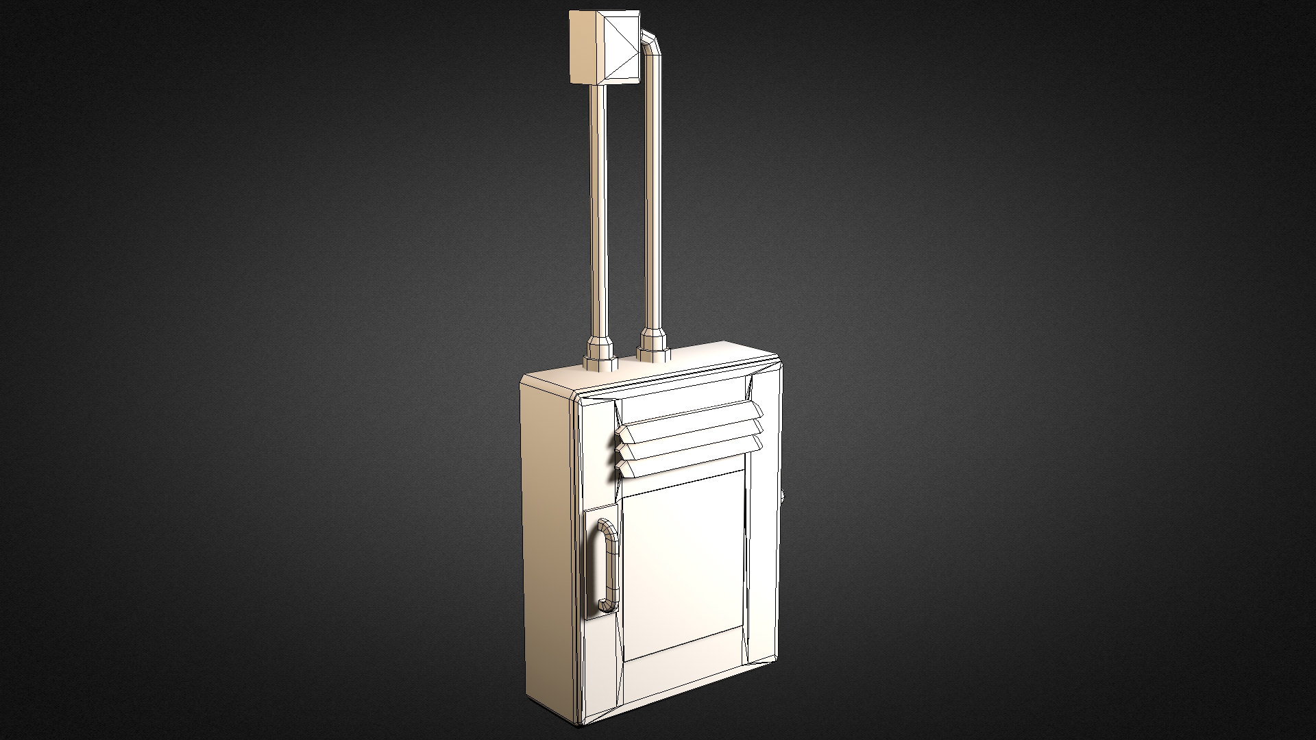 Electric Fuse Box 01 Low-poly 3D model_4