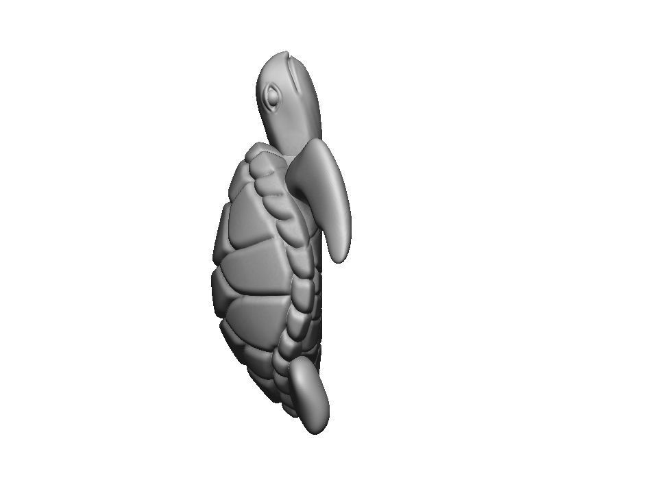 Turtle sea 3d print model 3D print model_47