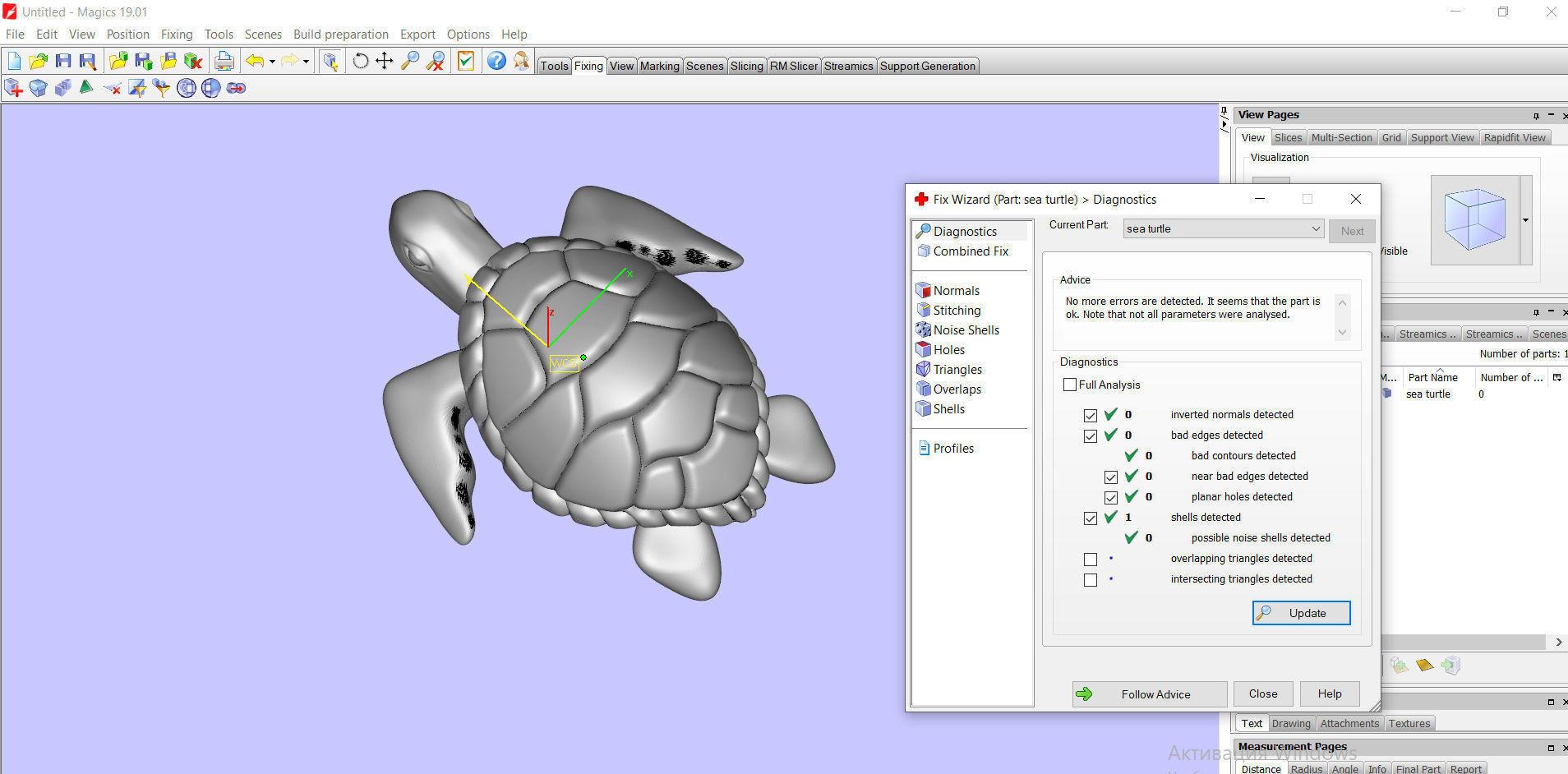 Turtle sea 3d print model 3D print model_4