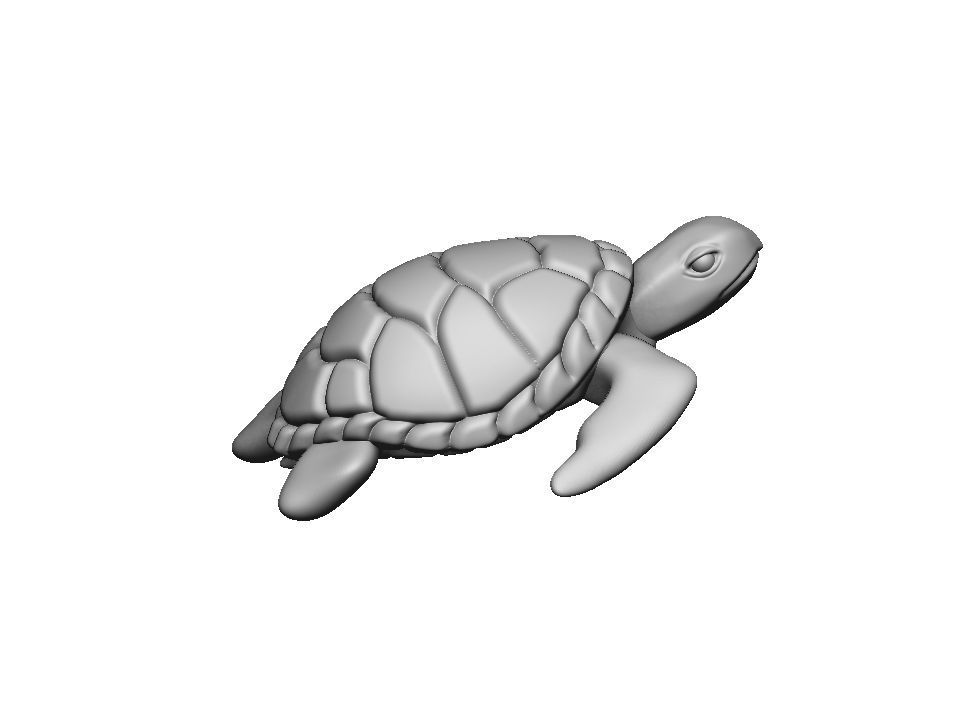 Turtle sea 3d print model 3D print model_50
