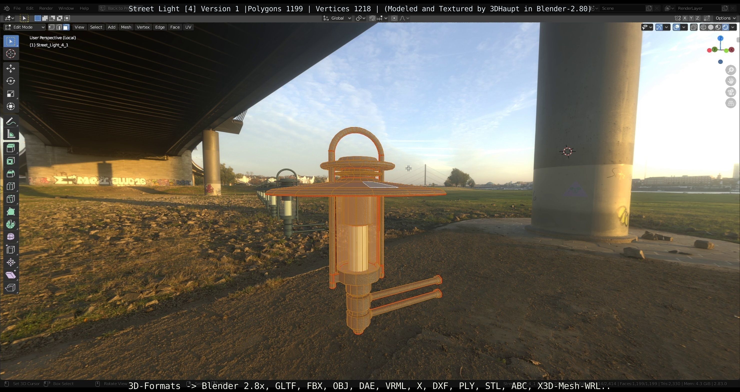 Street Light -4- Object 1 Low-poly 3D model_31