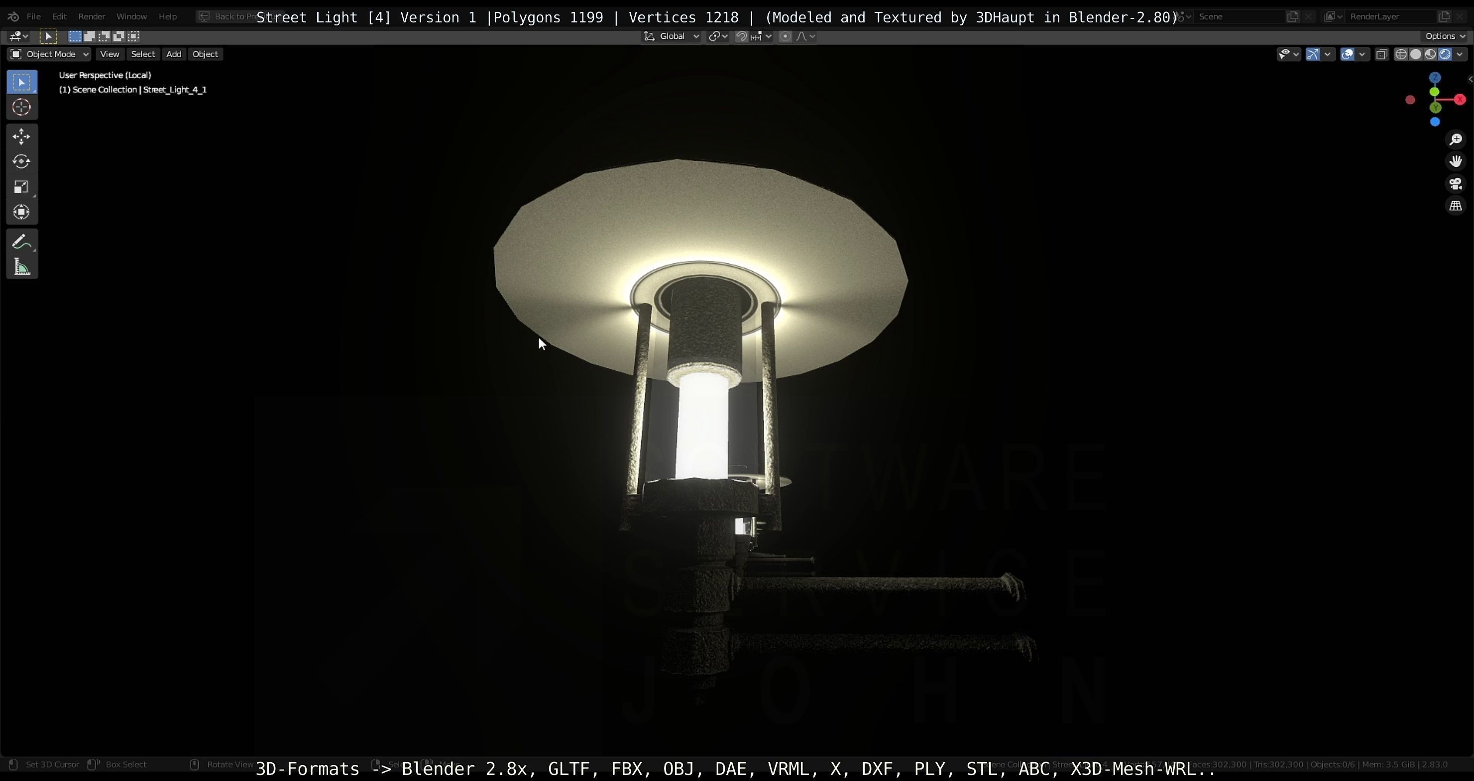 Street Light -4- Object 1 Low-poly 3D model_28