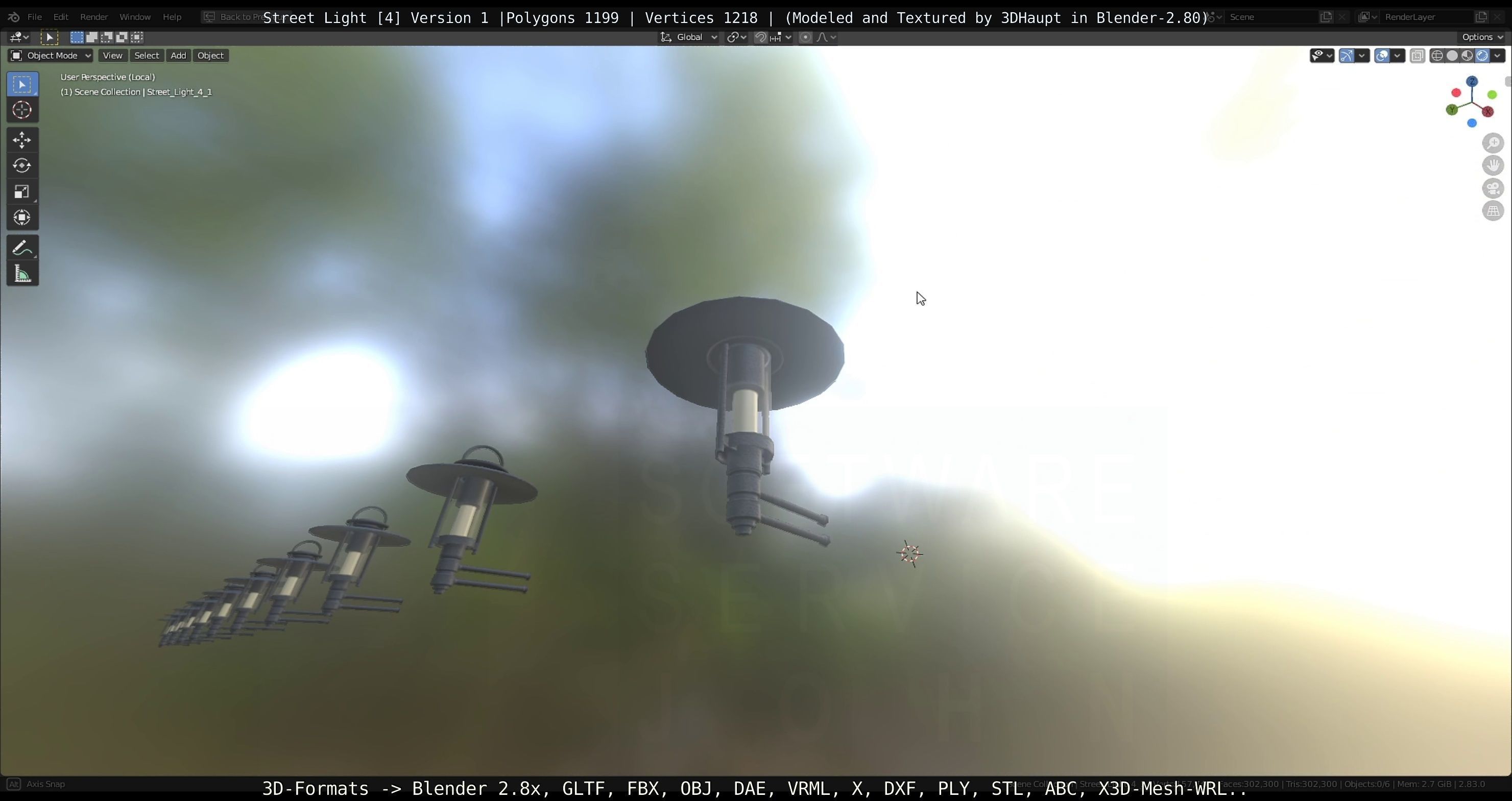 Street Light -4- Object 1 Low-poly 3D model_12