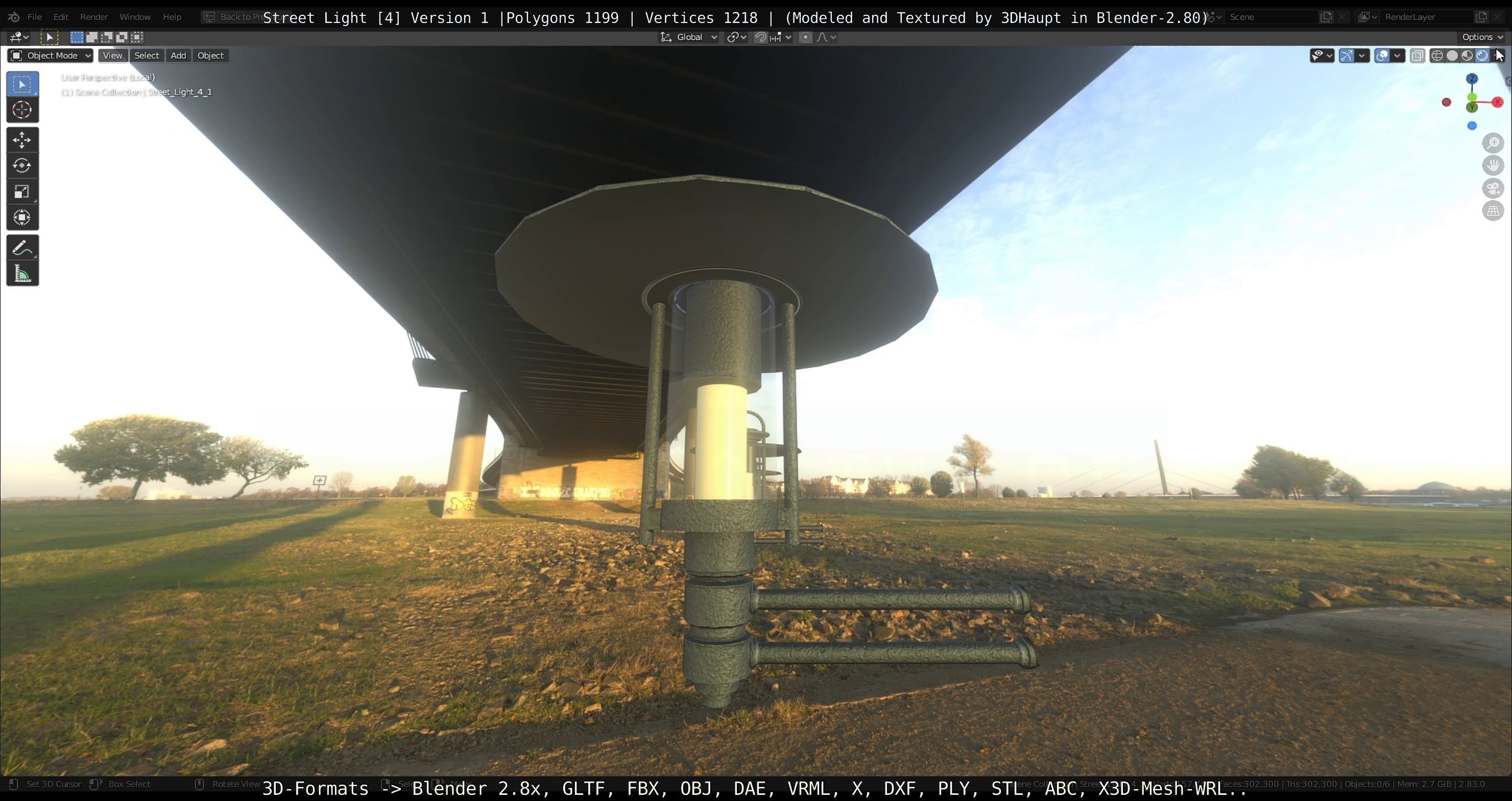 Street Light -4- Object 1 Low-poly 3D model_32