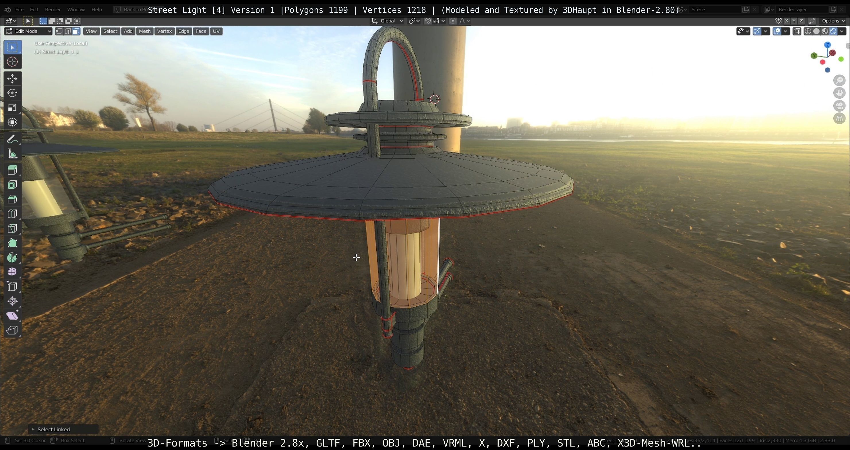 Street Light -4- Object 1 Low-poly 3D model_2