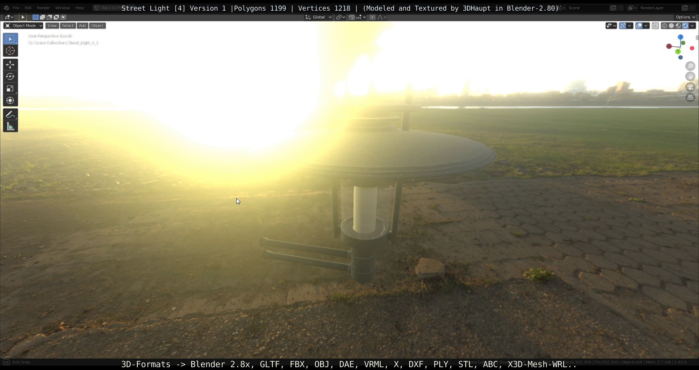 Street Light -4- Object 1 Low-poly 3D model_8