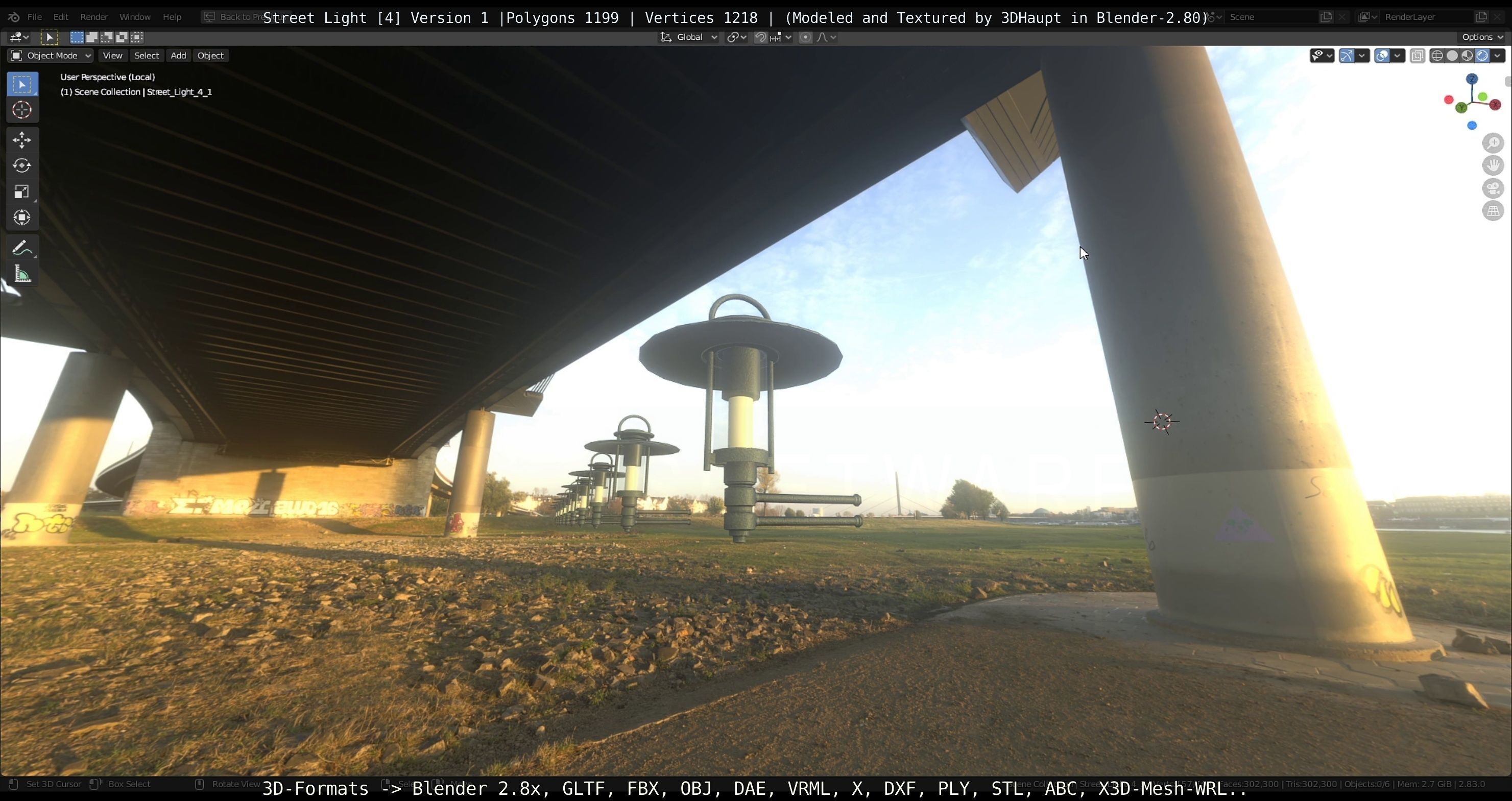 Street Light -4- Object 1 Low-poly 3D model_6