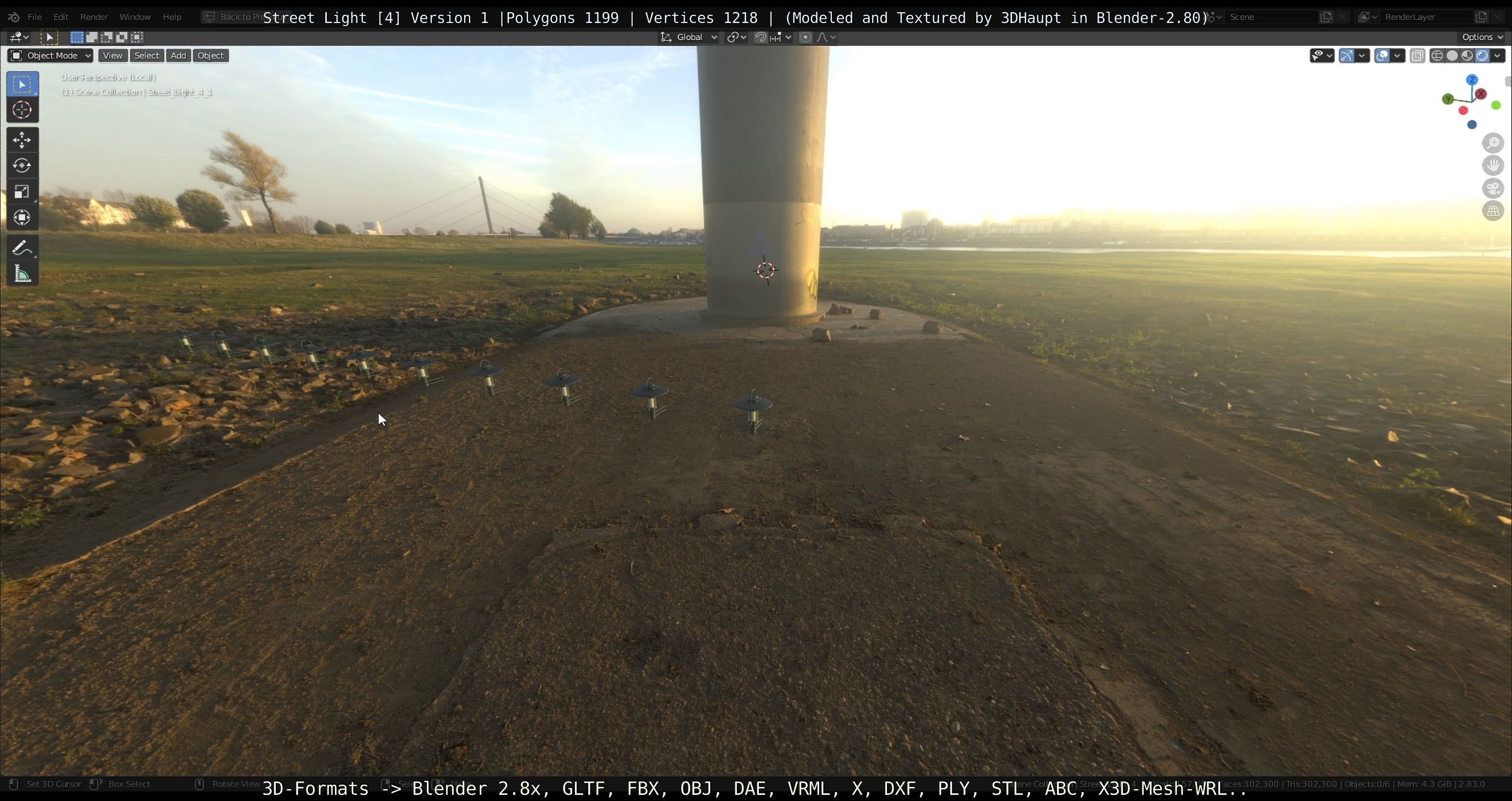 Street Light -4- Object 1 Low-poly 3D model_19