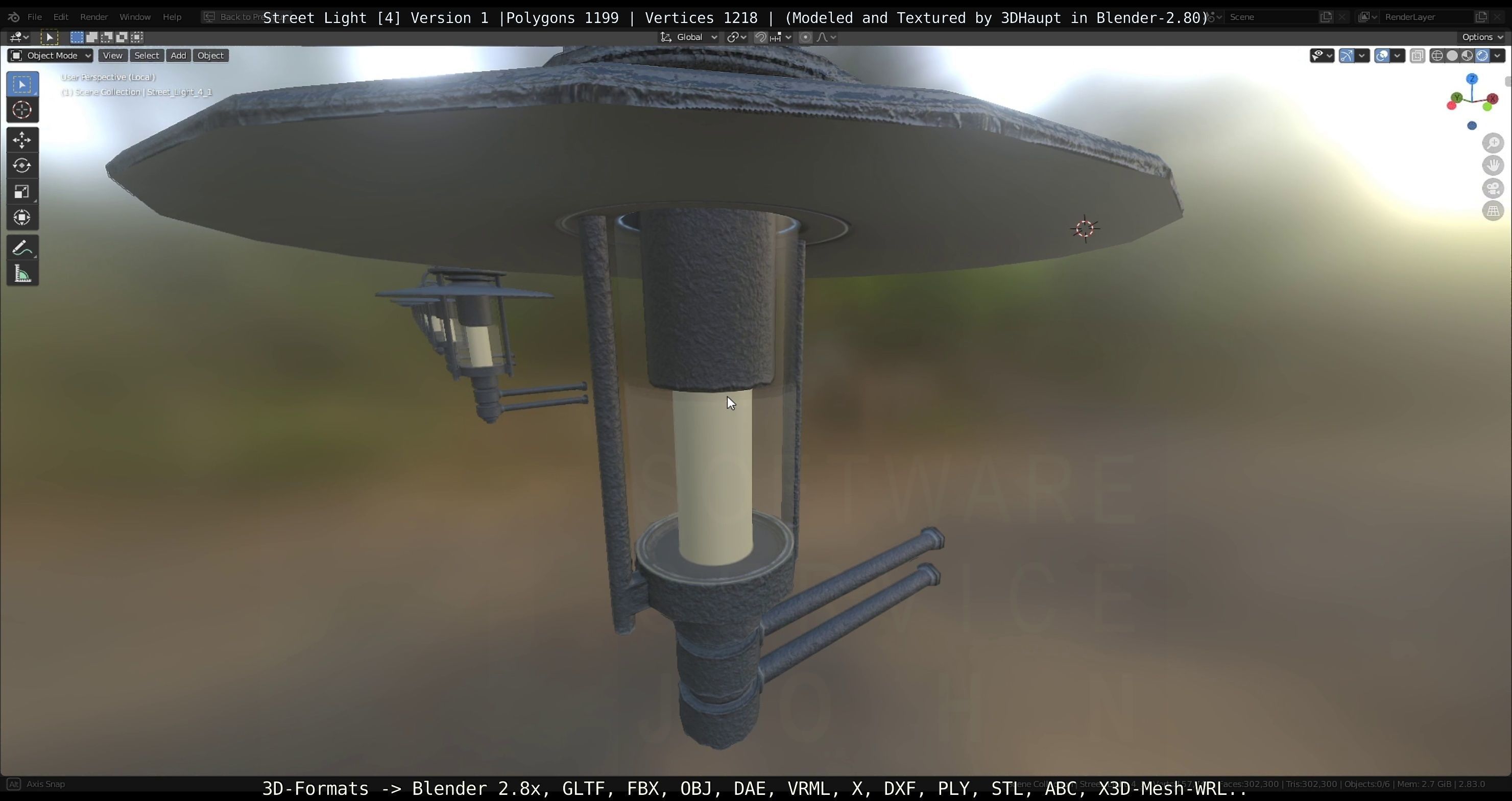 Street Light -4- Object 1 Low-poly 3D model_10