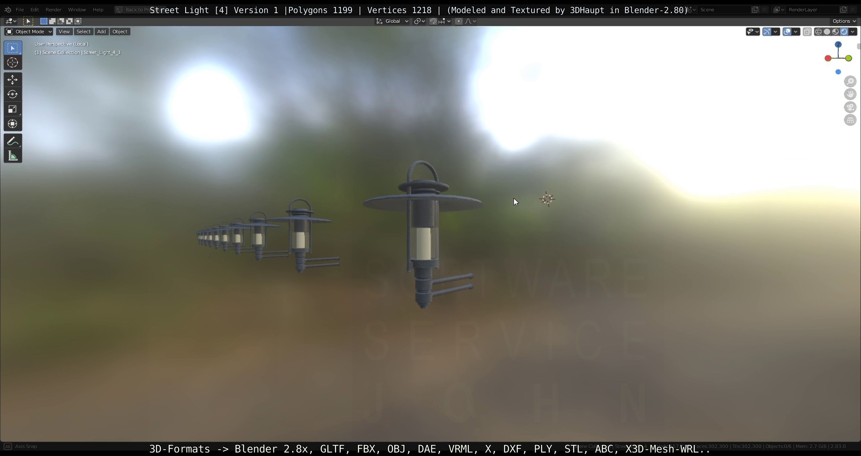 Street Light -4- Object 1 Low-poly 3D model_33