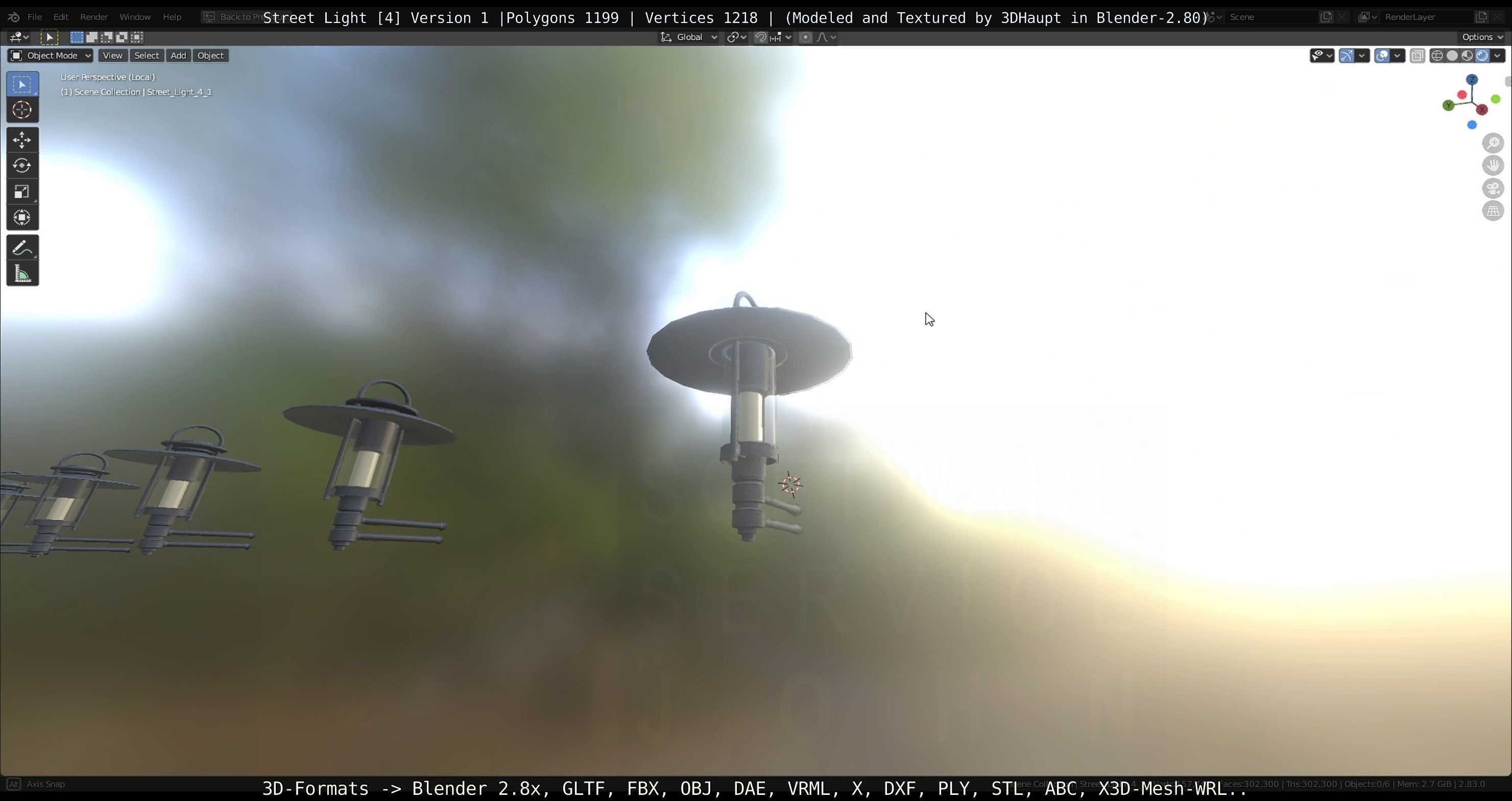 Street Light -4- Object 1 Low-poly 3D model_15