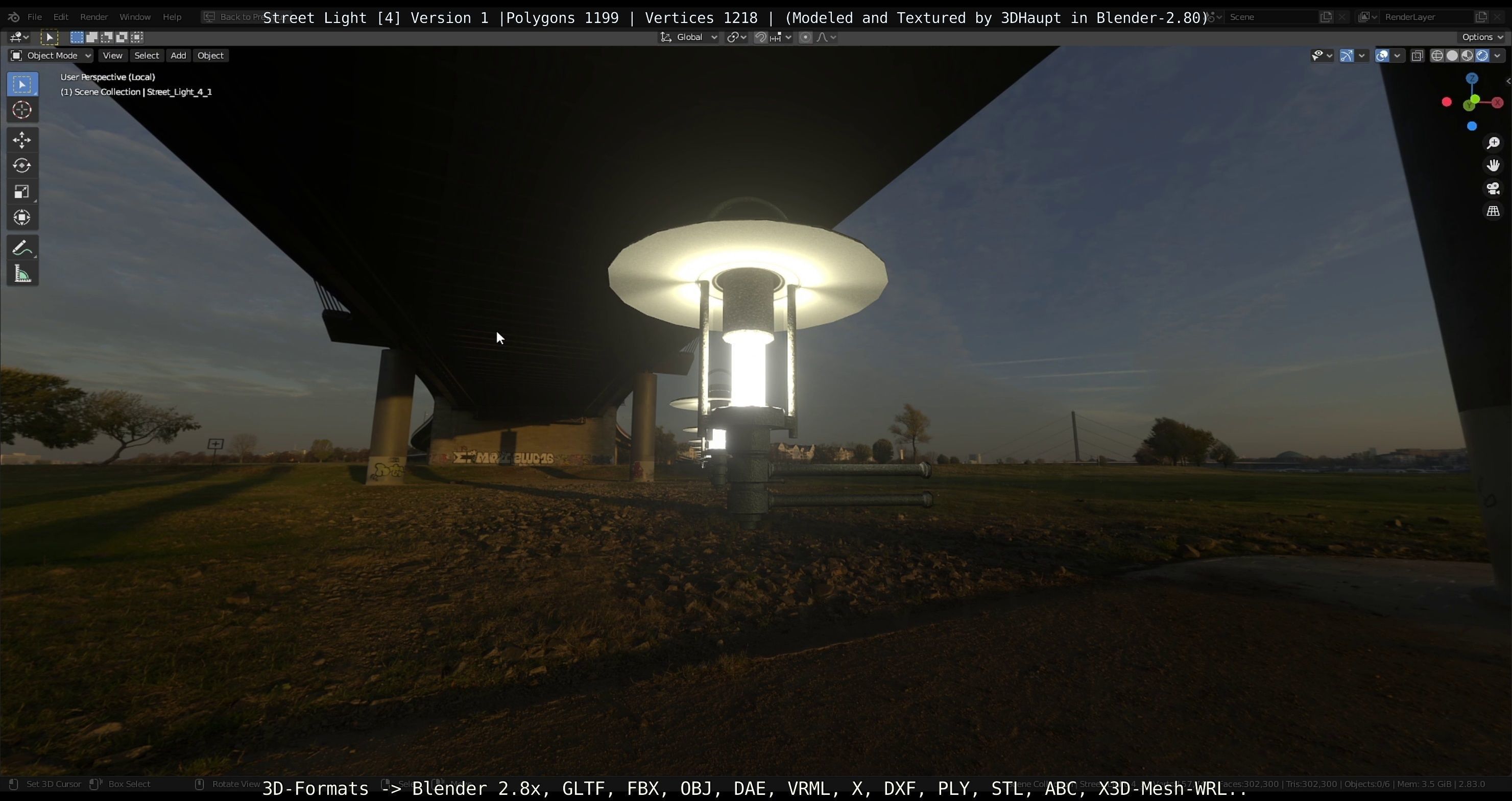 Street Light -4- Object 1 Low-poly 3D model_13