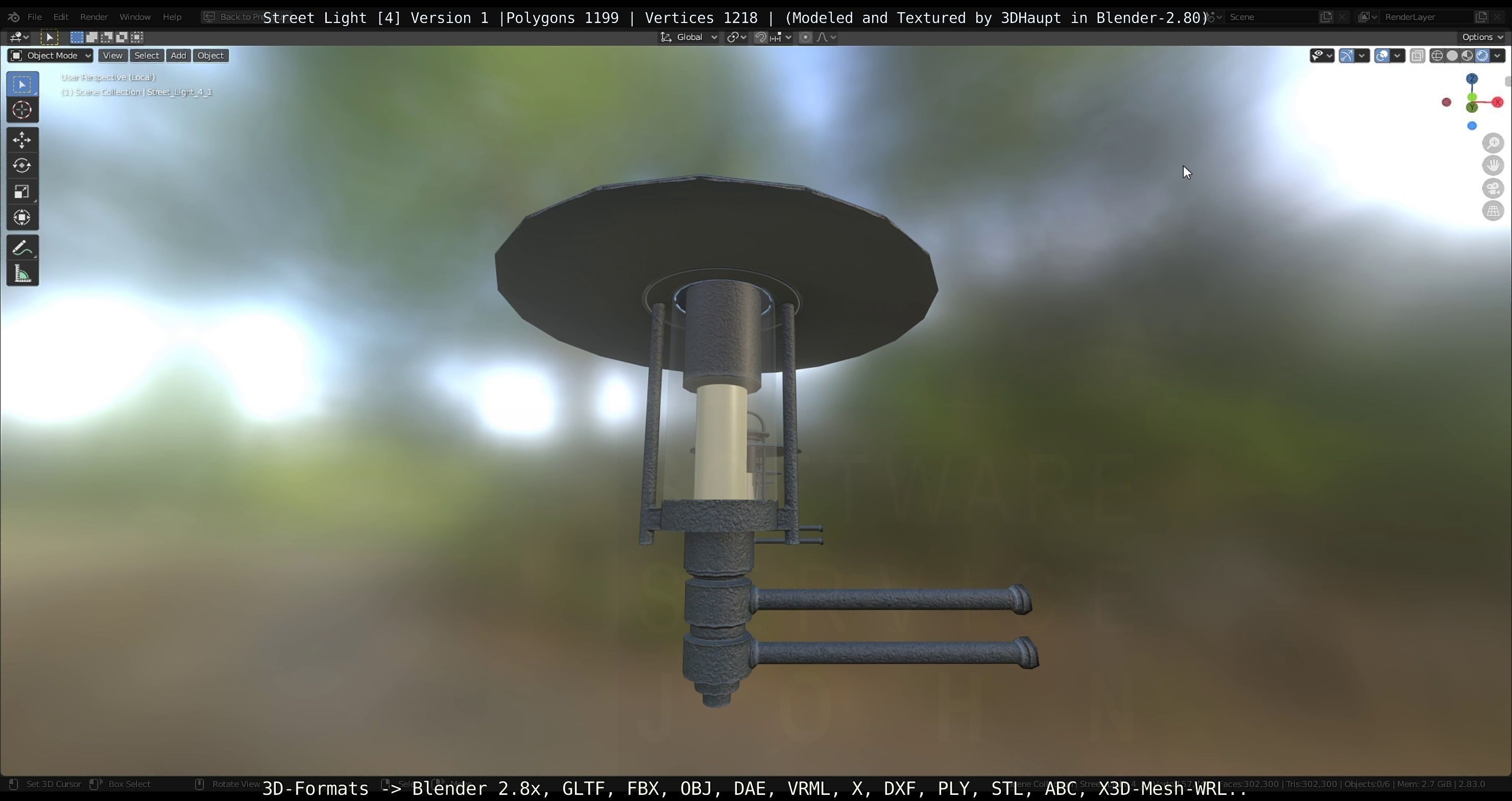 Street Light -4- Object 1 Low-poly 3D model_5