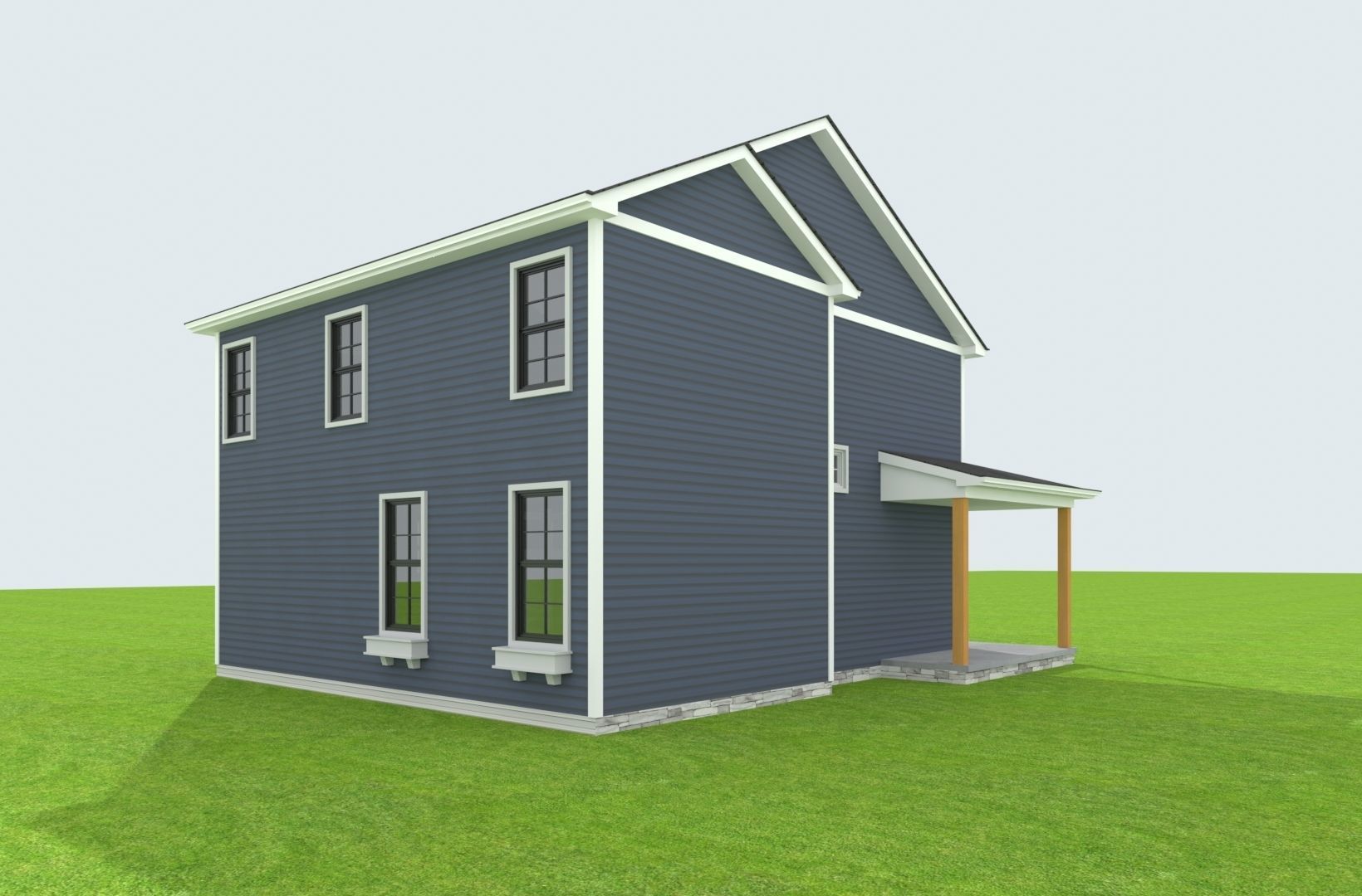 Cape Cod House 17 3D model_7