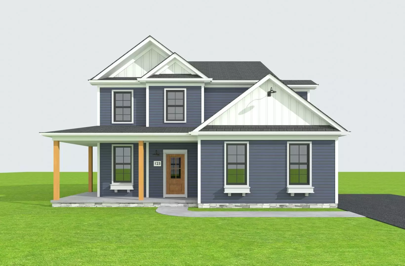 Cape Cod House 17 3D model_0