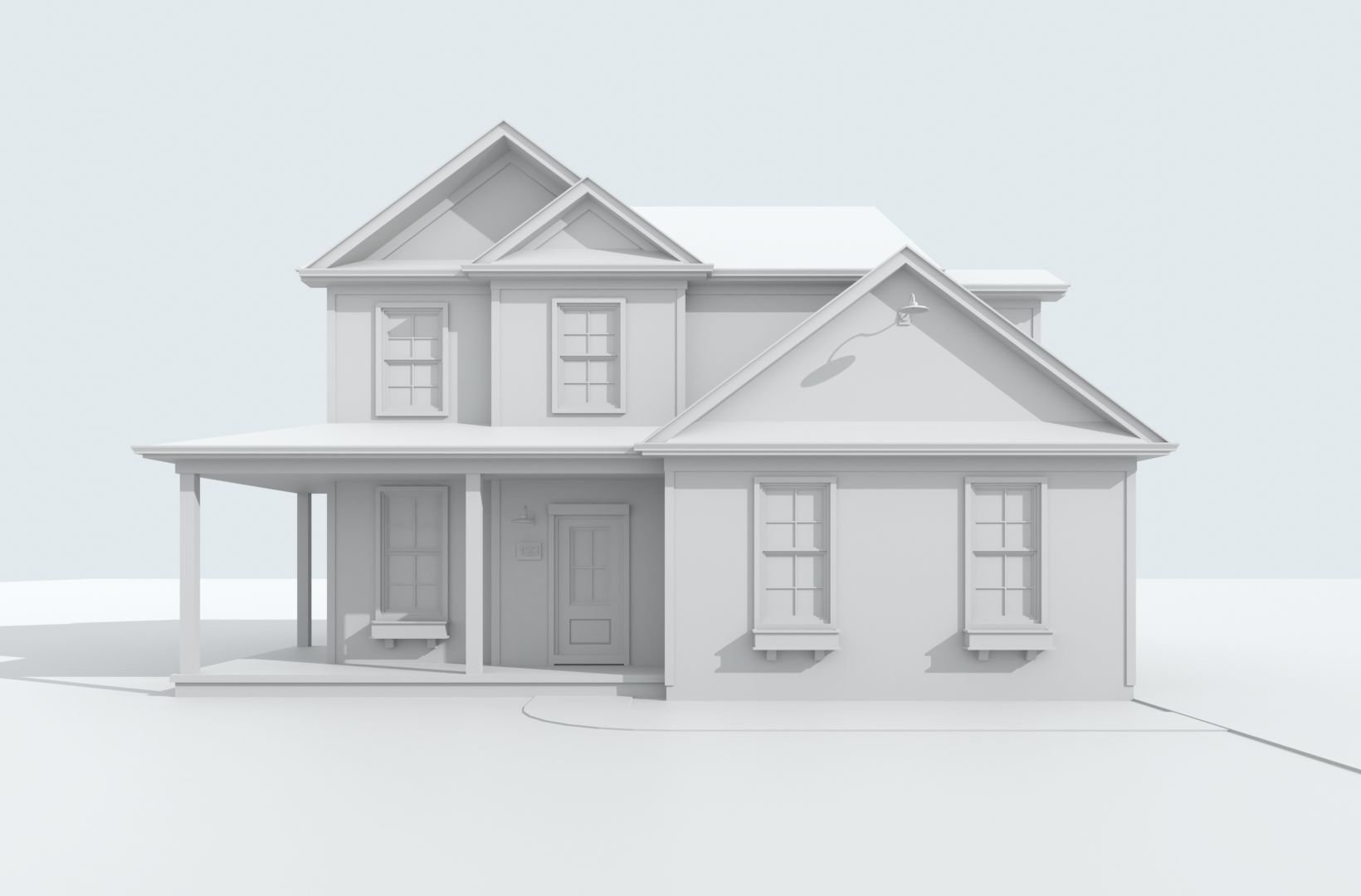 Cape Cod House 17 3D model_8