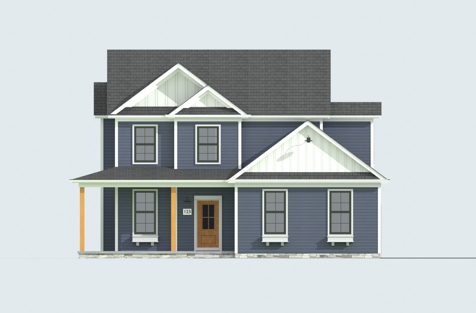 Cape Cod House 17 3D model_6