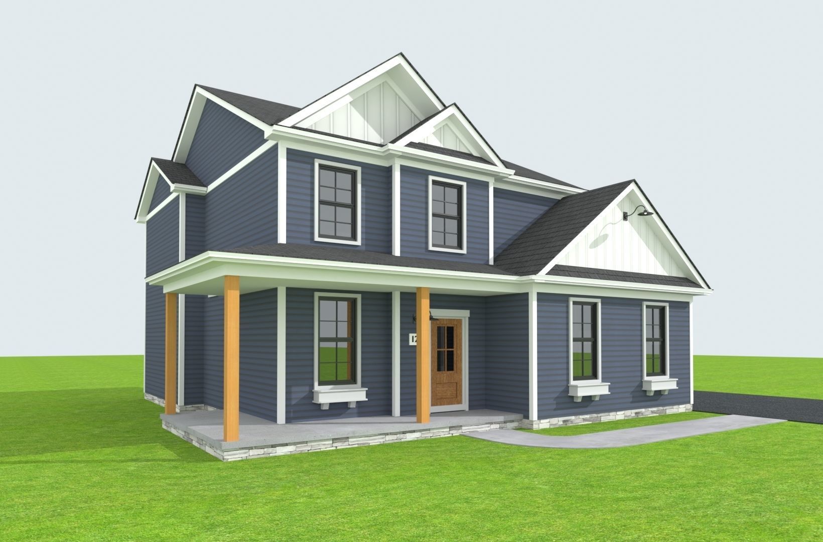 Cape Cod House 17 3D model_1