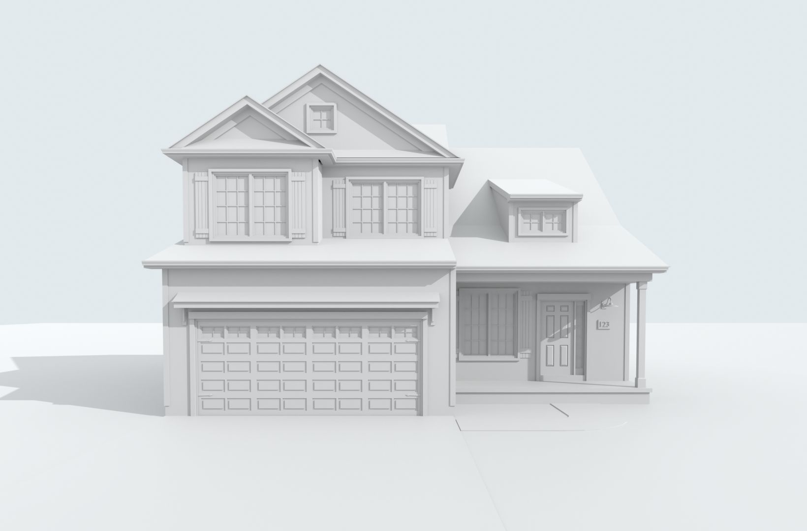 Cape Cod House 19 3D model_8